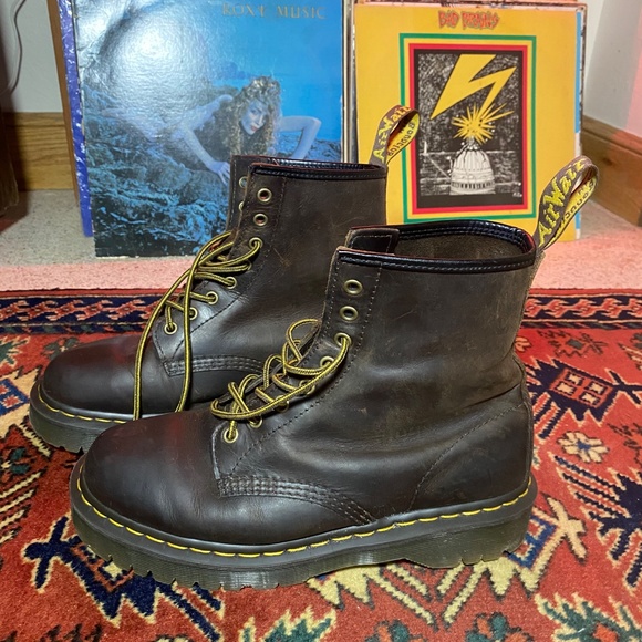 Dr. Martens 1460 Bex Crazy Horse Leather Boots - Picture 2 of 8